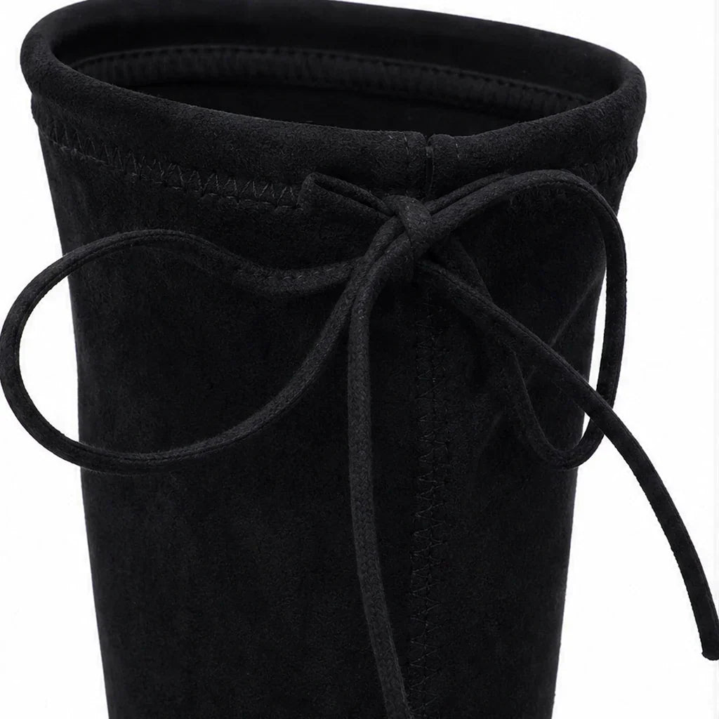 Stretch Suede-Look Over-The-Knee Boots