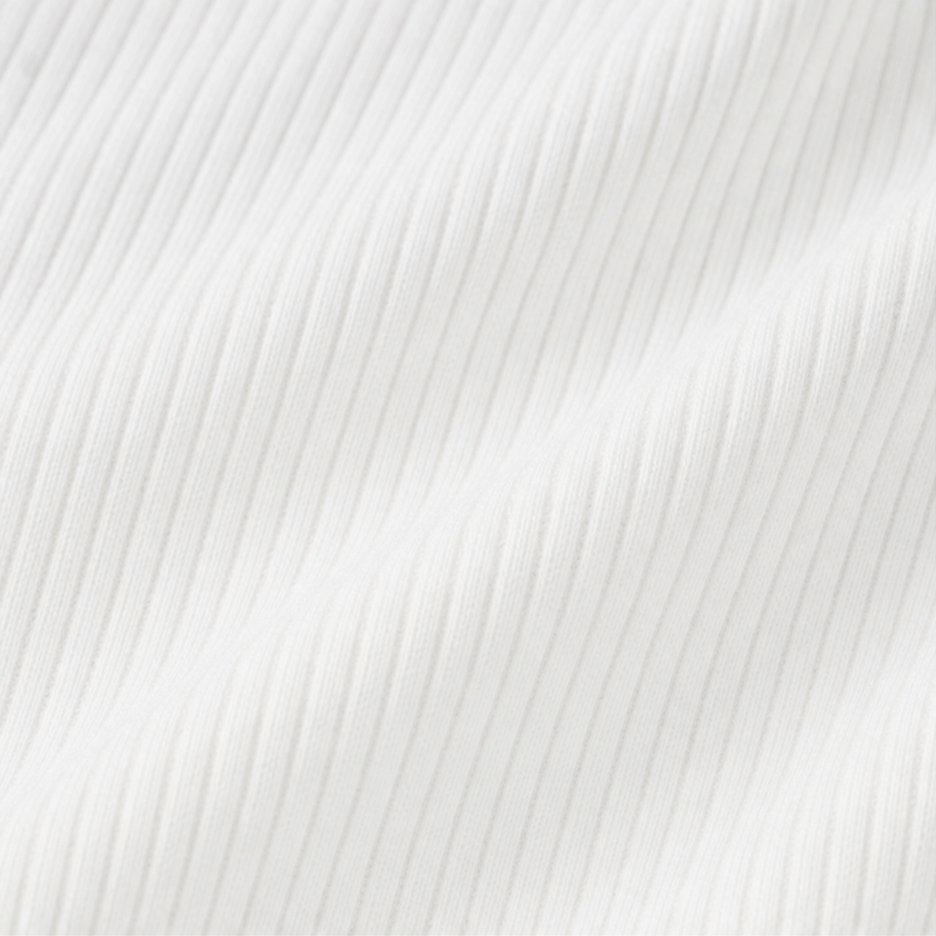Metallic Button Strap Ribbed Top