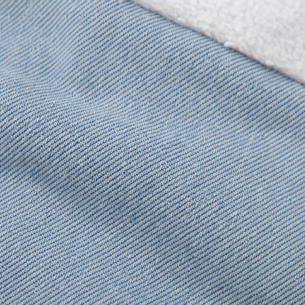 Hooded Two-Tone Layered Denim Jacket