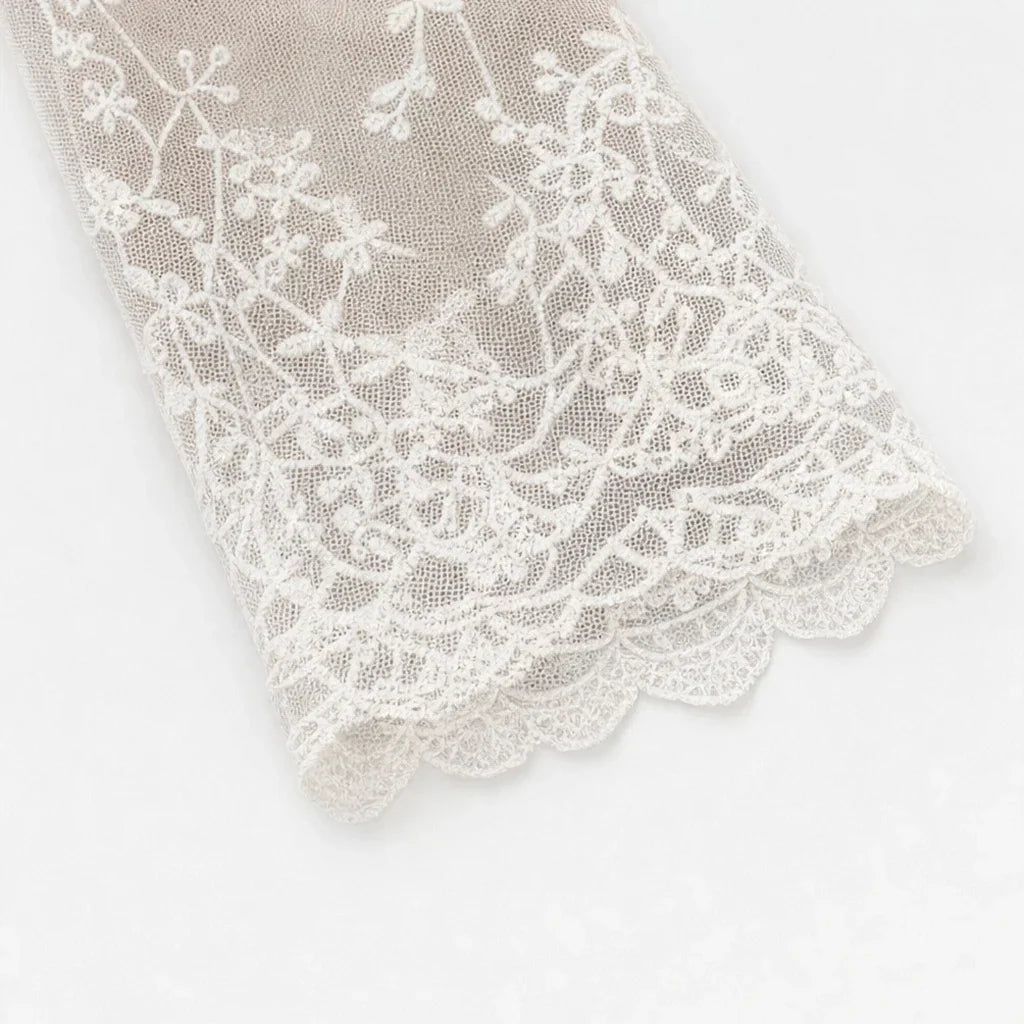Floral Lace Mock-Neck Long-Sleeve Top