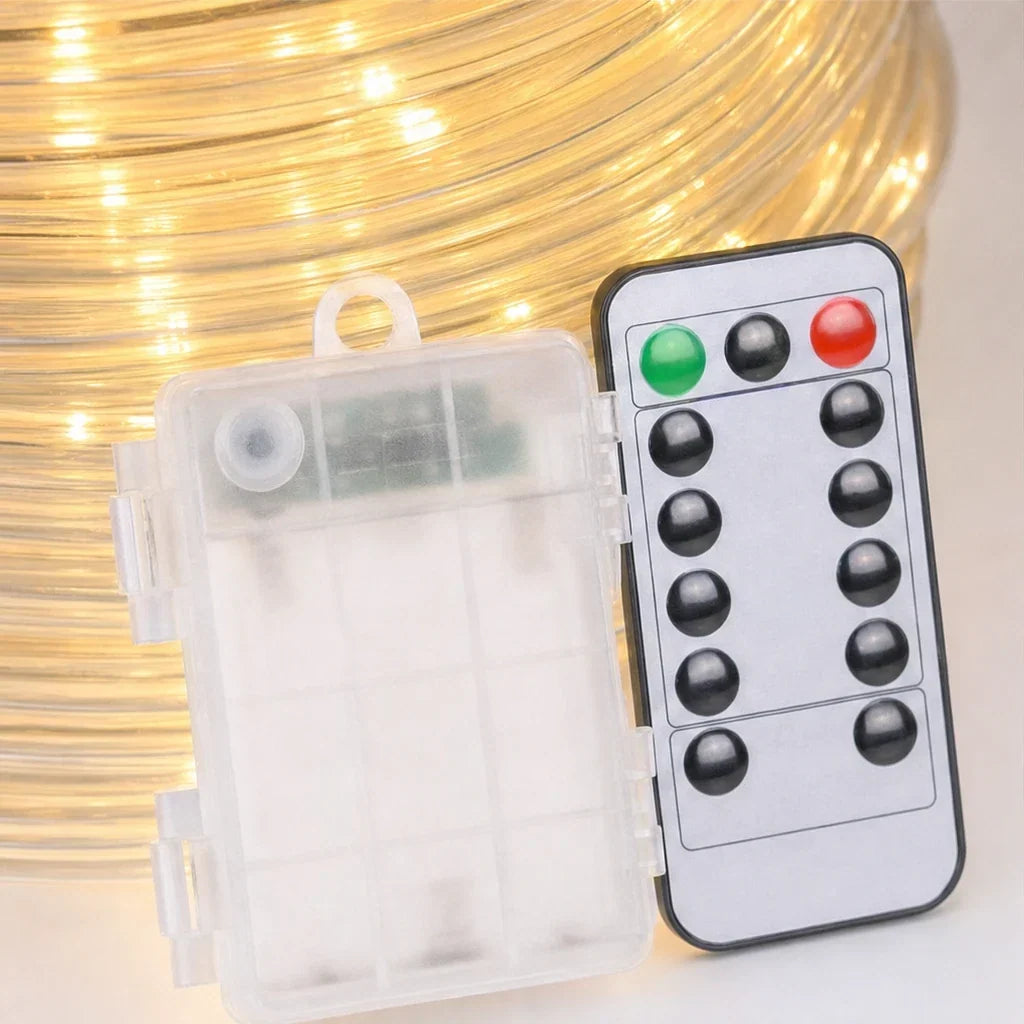 Solar PVC Tube Outdoor String Lights