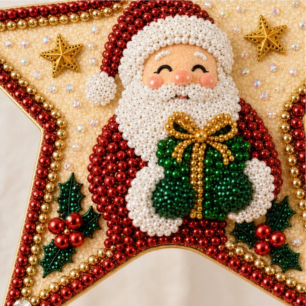 Santa Diamond Painting Christmas Tree Topper