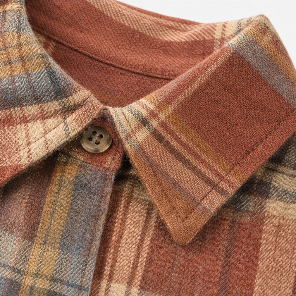 Plaid Button-Down Shirt