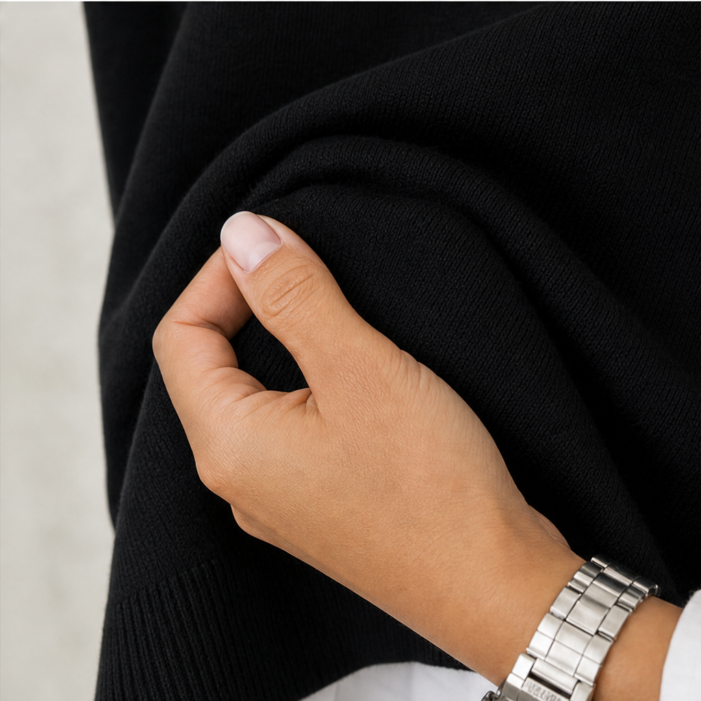 Layered Mock Shirt Collar Crewneck Sweatshirt