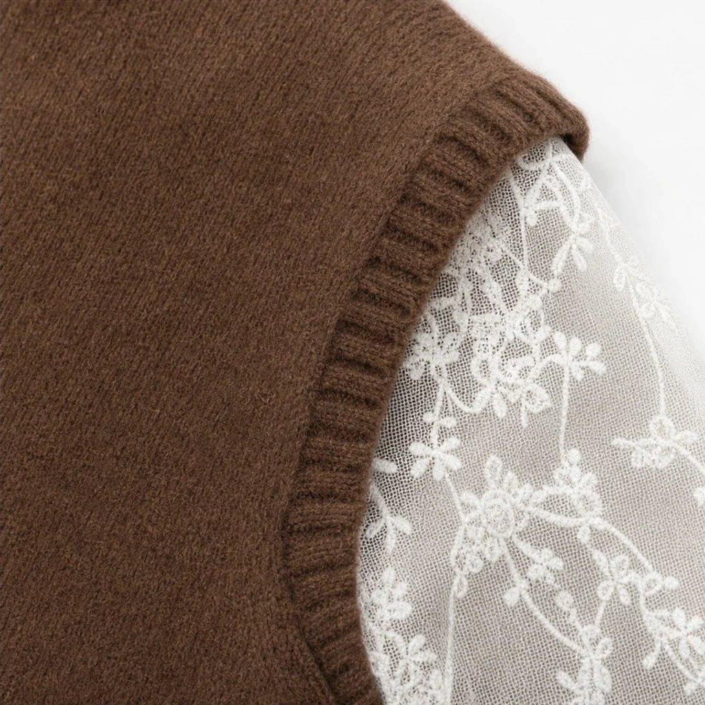 Floral Lace Mock-Neck Long-Sleeve Top