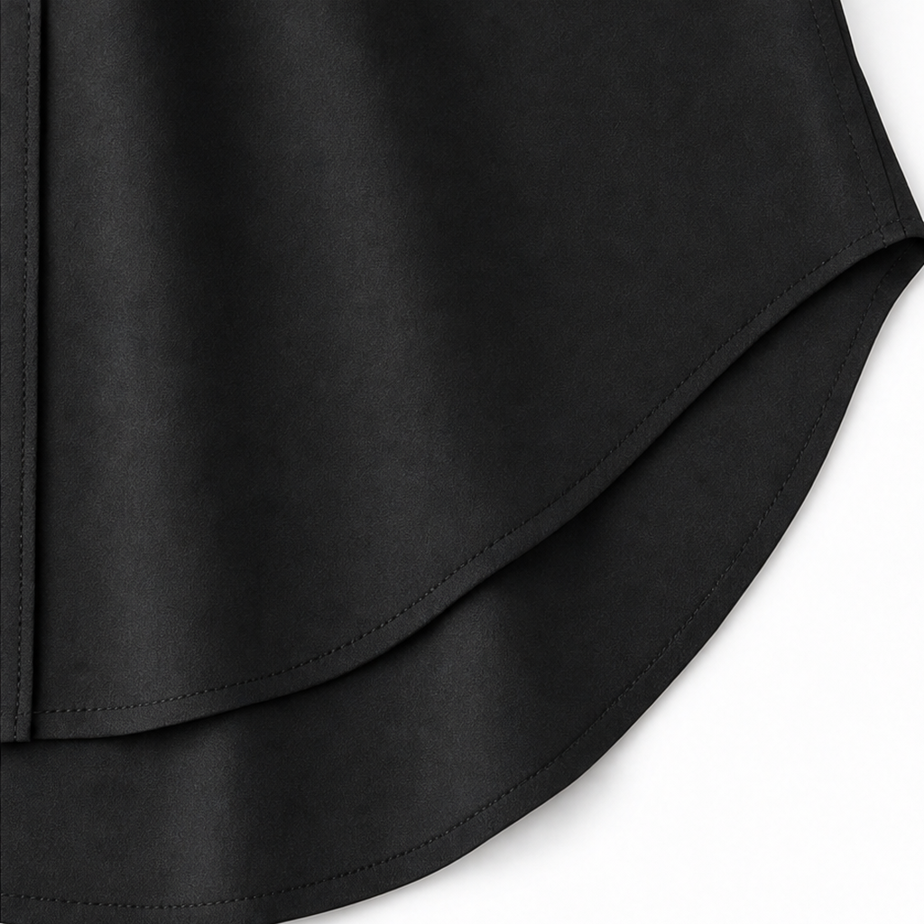 Satin Button-Front Shirt Dress