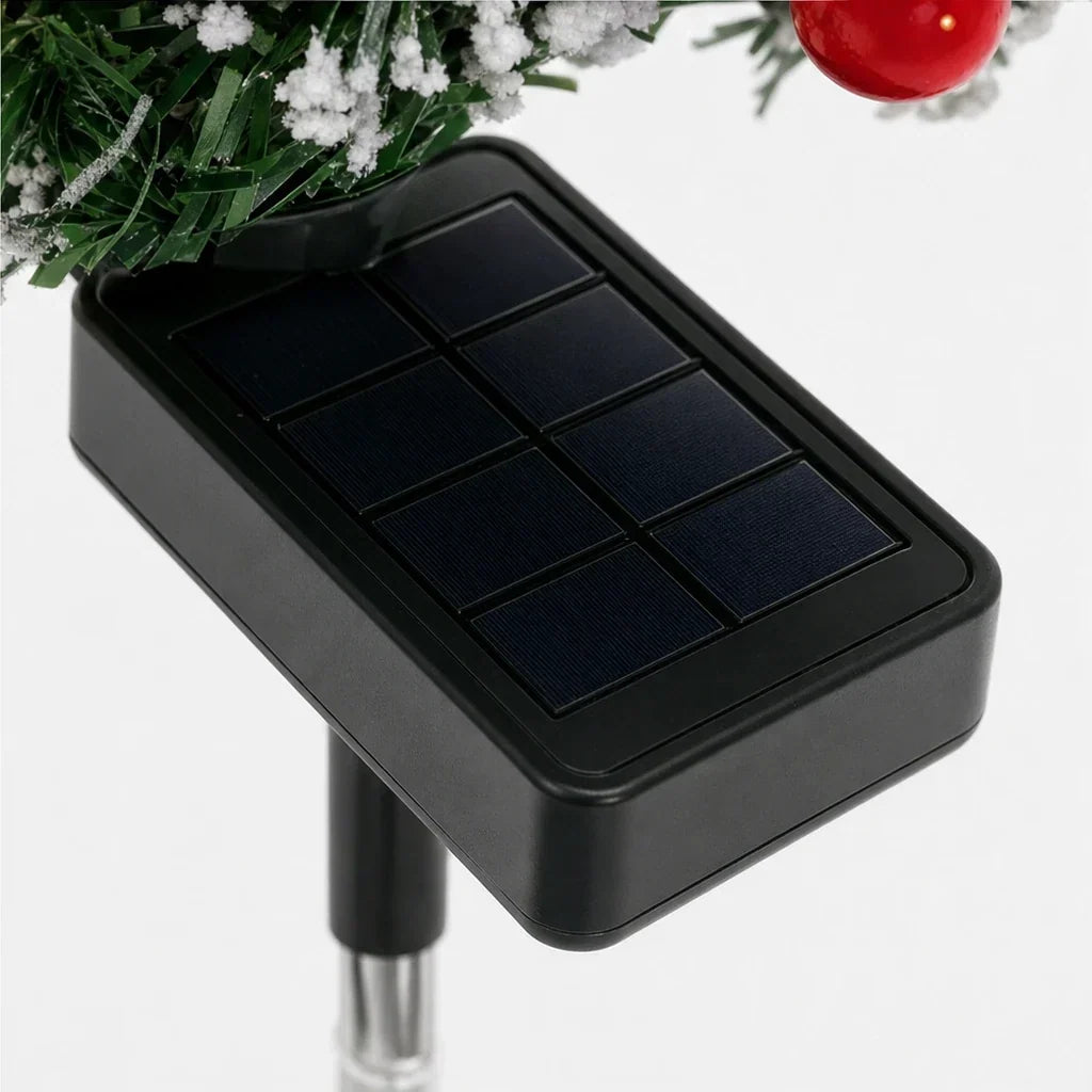 Solar Multicolor LED Cedar Christmas Tree