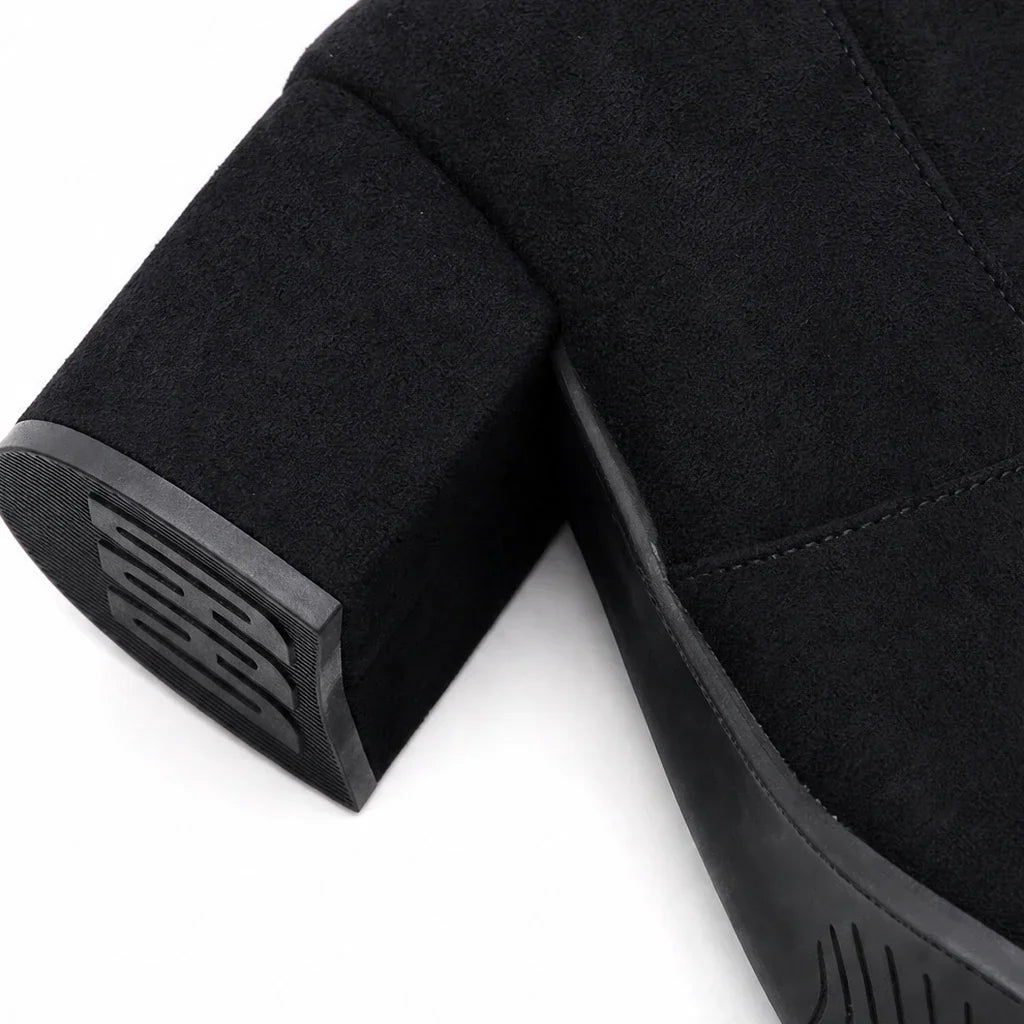 Stretch Suede-Look Over-The-Knee Boots