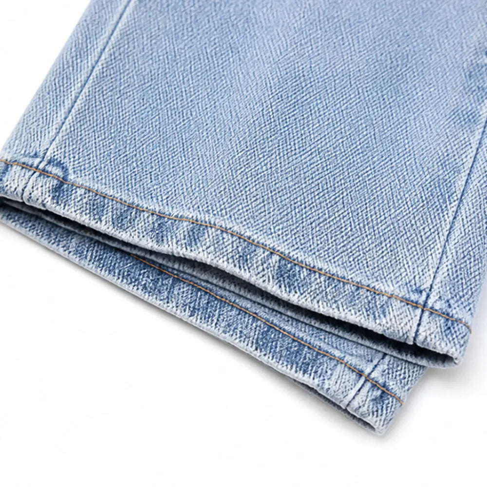 Asymmetric Wrap Waist Wide Leg Jeans