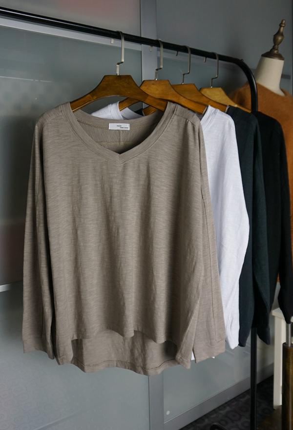 Cotton Loose Stitching Long Sleeves Shirt
