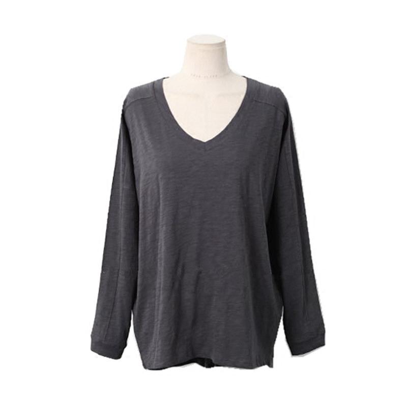 Cotton Loose Stitching Long Sleeves Shirt