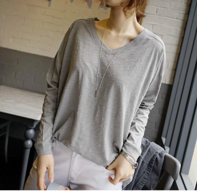 Cotton Loose Stitching Long Sleeves Shirt