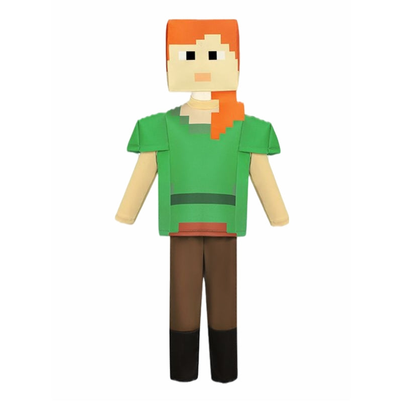 Minecraft Kids Cosplay Costume Full Series Halloween Performance Outfit
