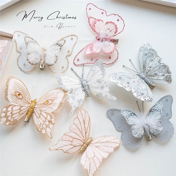 Christmas Fabric Butterfly Ornament