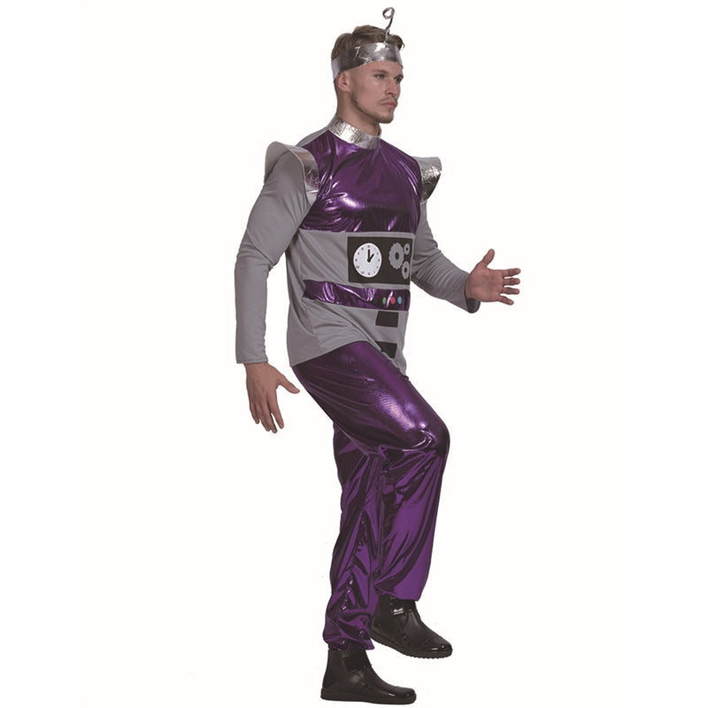Purple Alien Robot Costume For Halloween Stage Performance