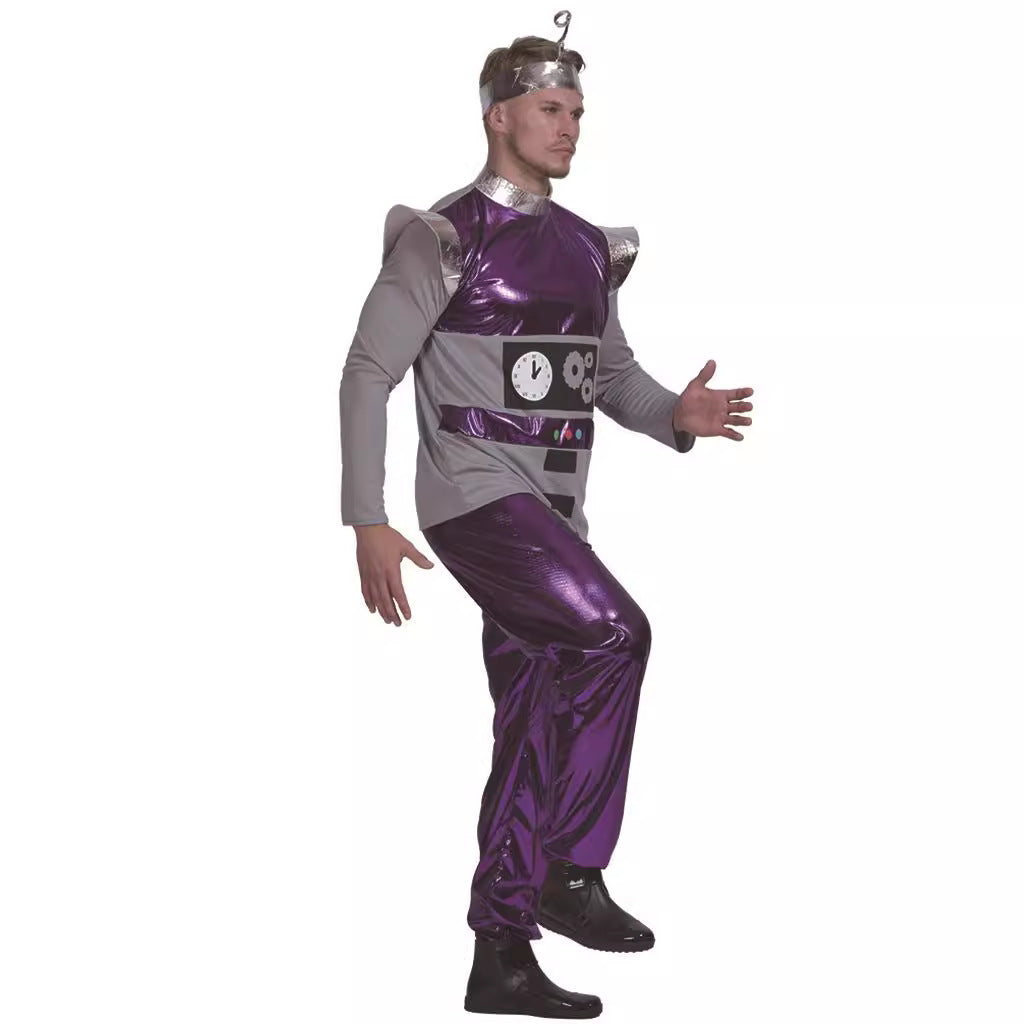 Purple Alien Robot Costume For Halloween Stage Performance