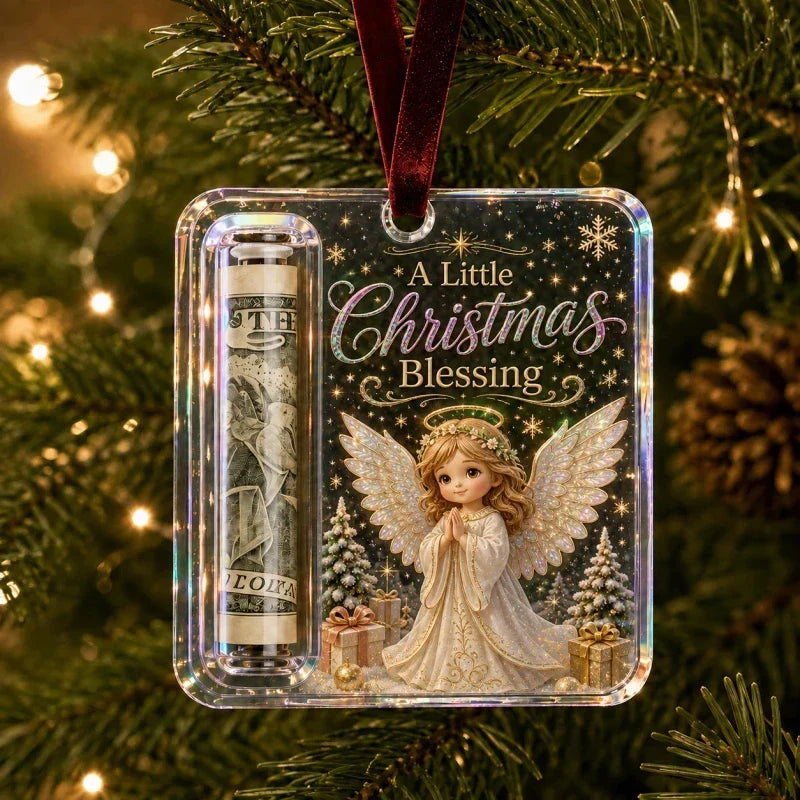 Clear Compartment Christmas Money Ornament