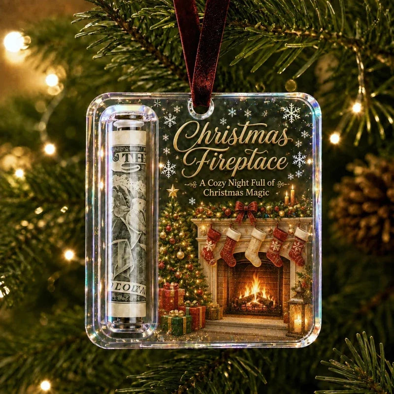 Clear Compartment Christmas Money Ornament