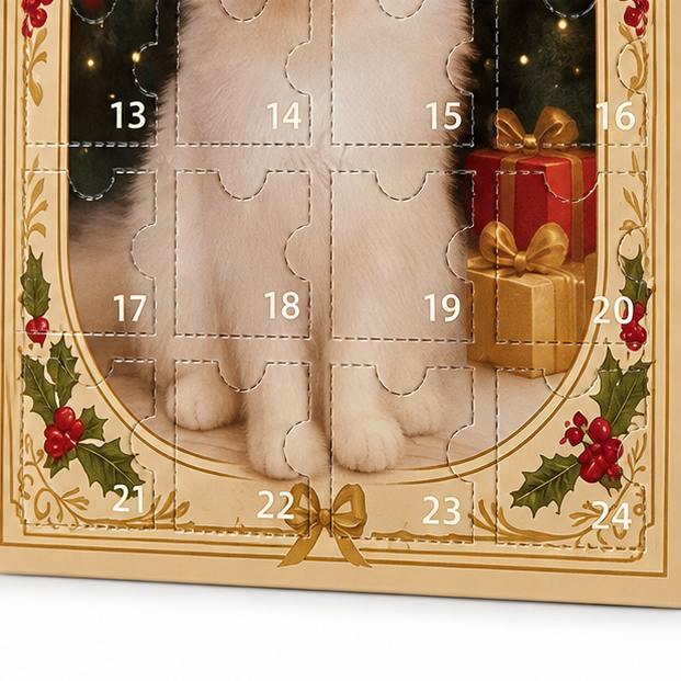 Mistletoe Cats – 24-Piece Cat Ornament Advent Calendar