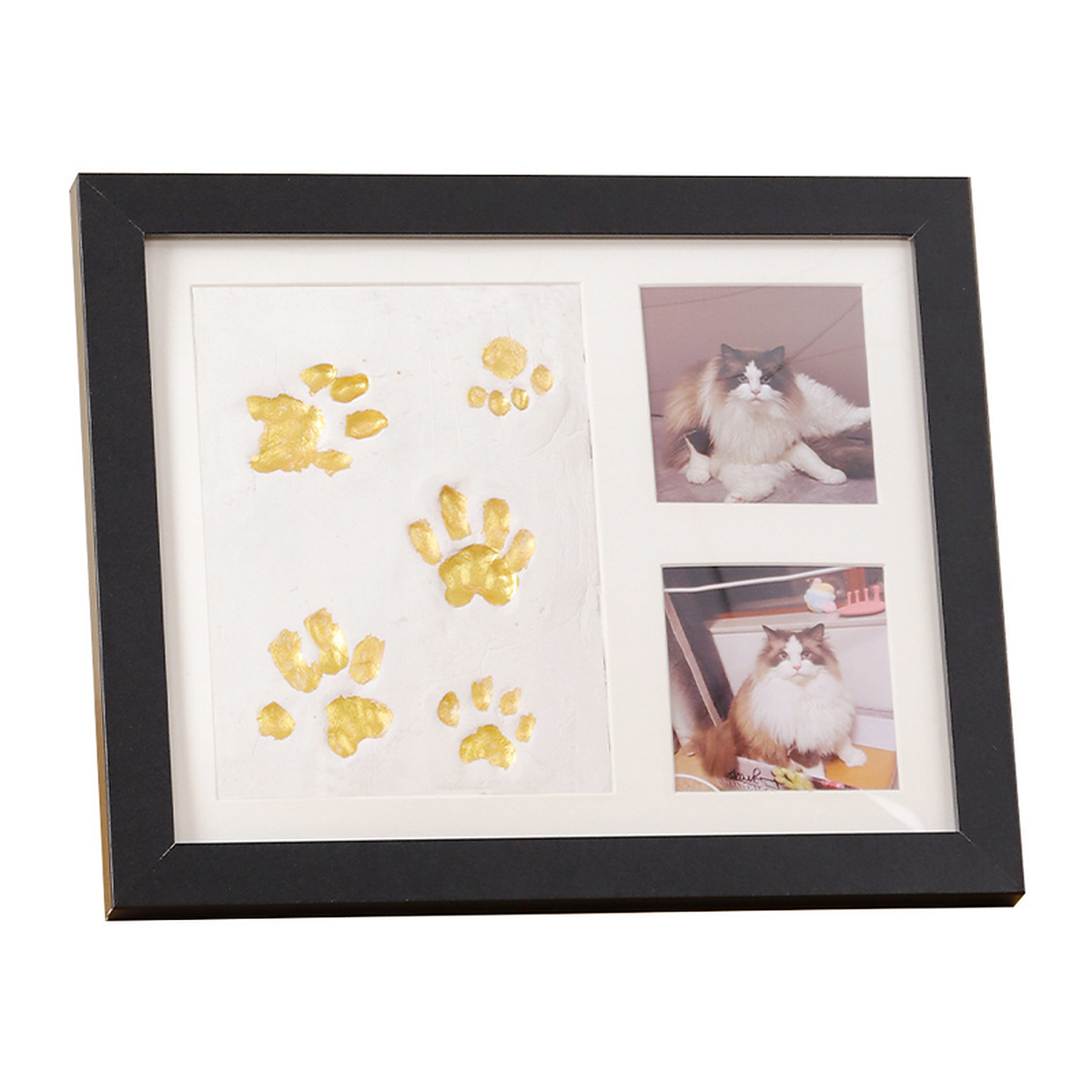 Three-Window Paw Print Frame