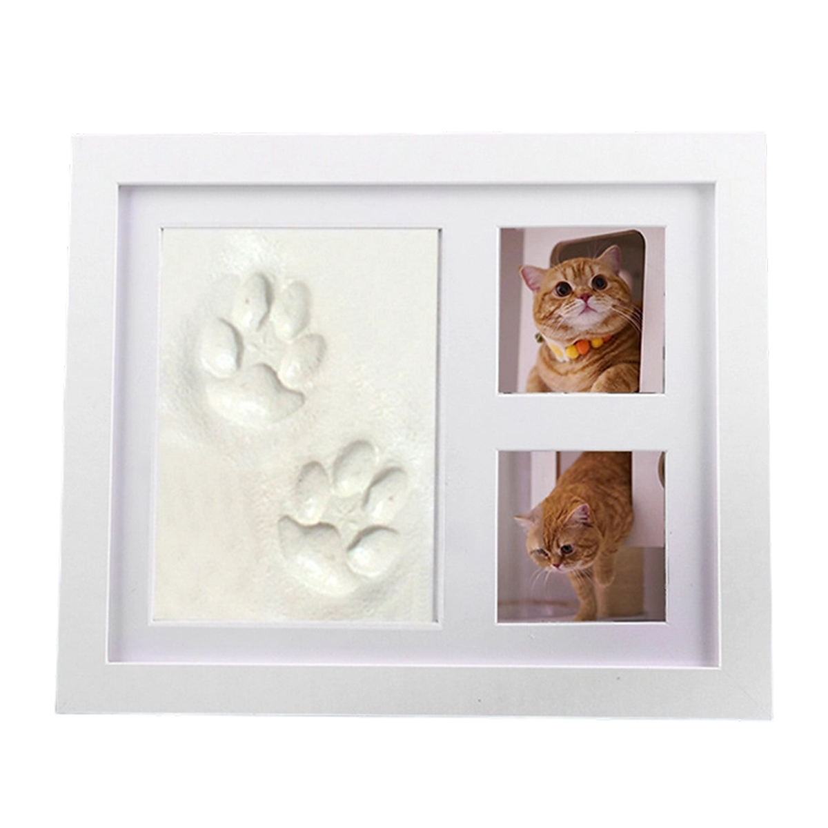 Three-Window Paw Print Frame