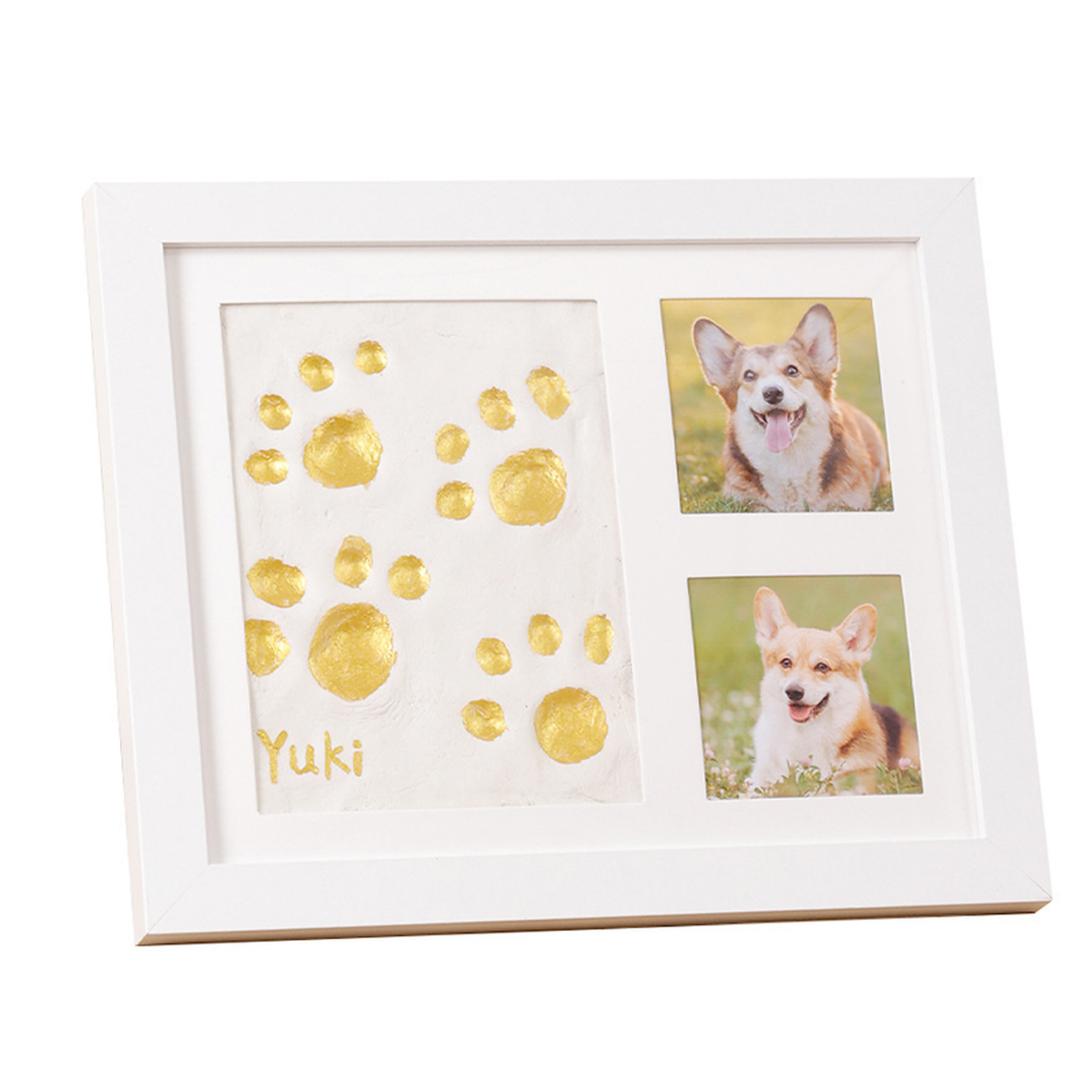 Three-Window Paw Print Frame