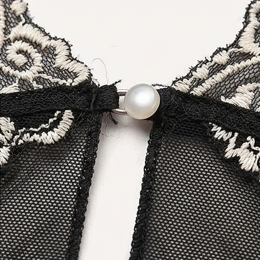 Floral Lace Babydoll with Matching Thong