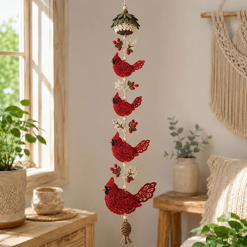 Crochet Hummingbird Flower Garland