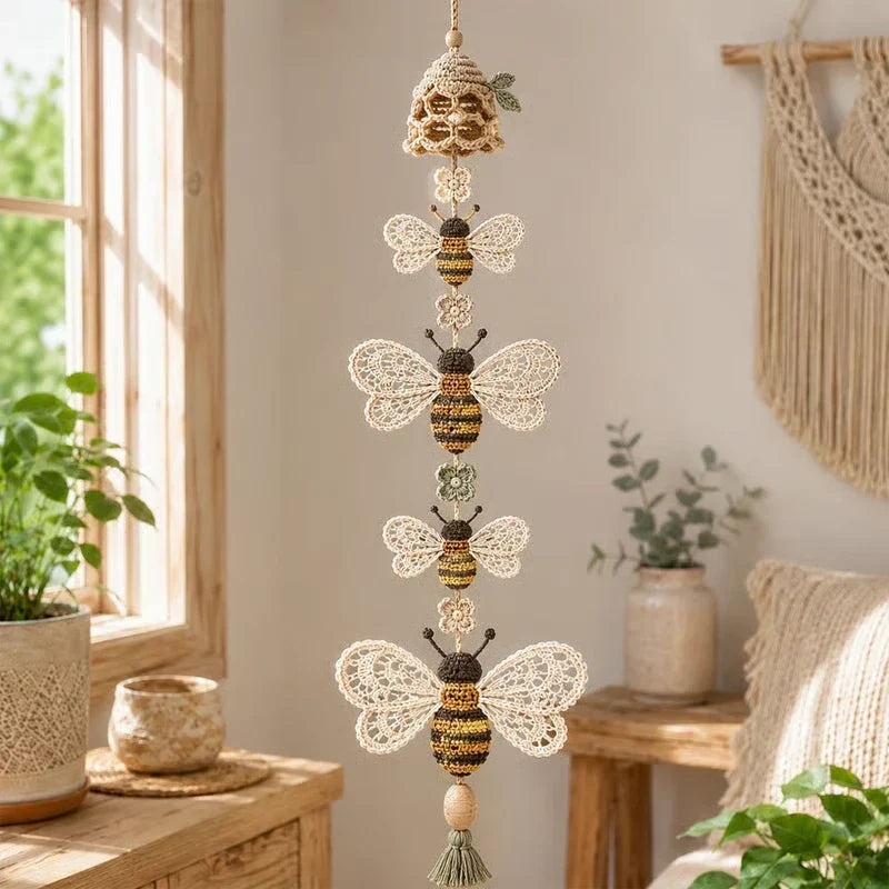 Crochet Hummingbird Flower Garland