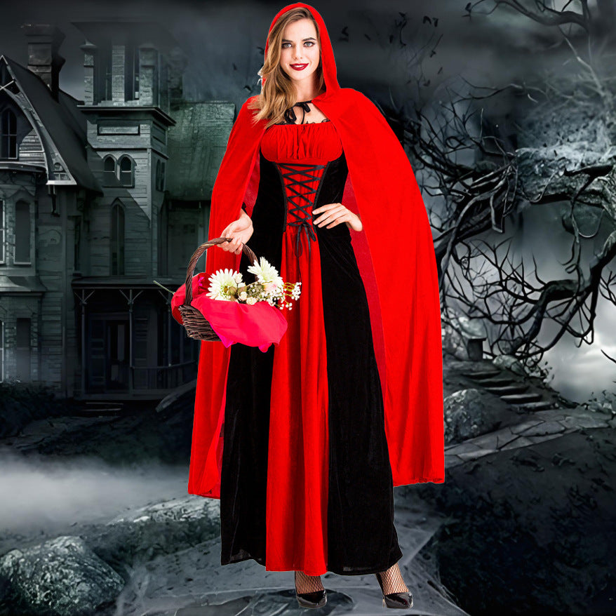 Halloween Costume Wolf Vampire Red Riding Hood Queen Cape