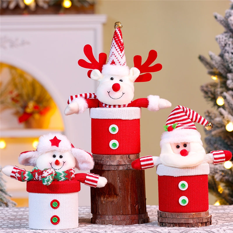 Christmas Snowman Reindeer Candy Jar