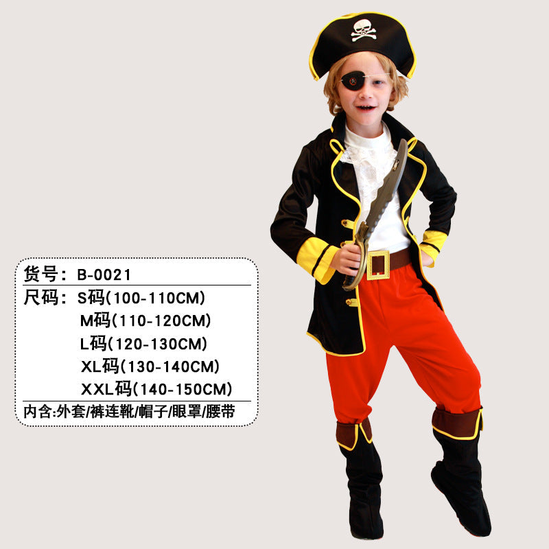 Kids Pirate Costume Jack Sparrow Halloween Boys Clothing
