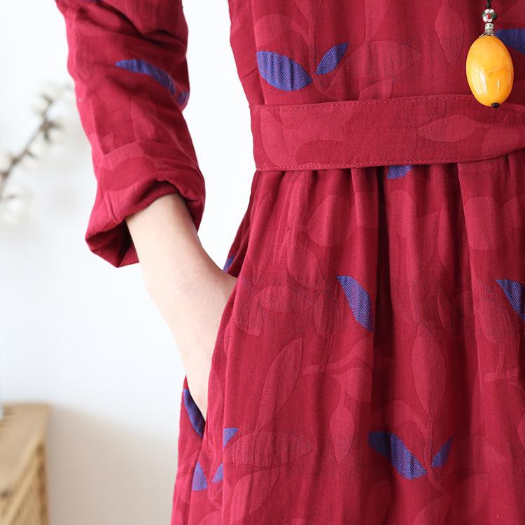 Babakud Women Autumn Ethnic Cotton Linen Dress