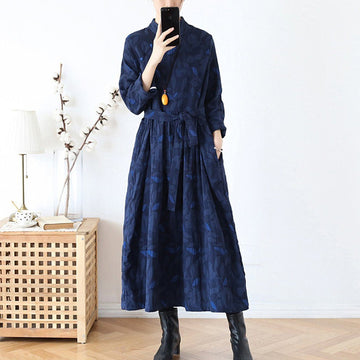 Babakud Women Autumn Ethnic Cotton Linen Dress