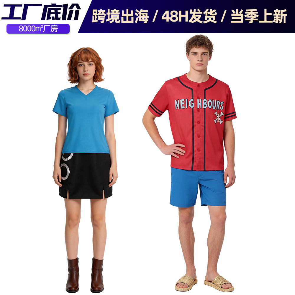 One Piece Season 2 Cosplay Costume: Nami And Luffy Short Sleeve Set