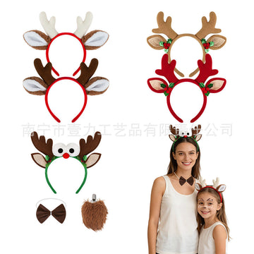Christmas Reindeer Antler Headband For Kids Party Costume