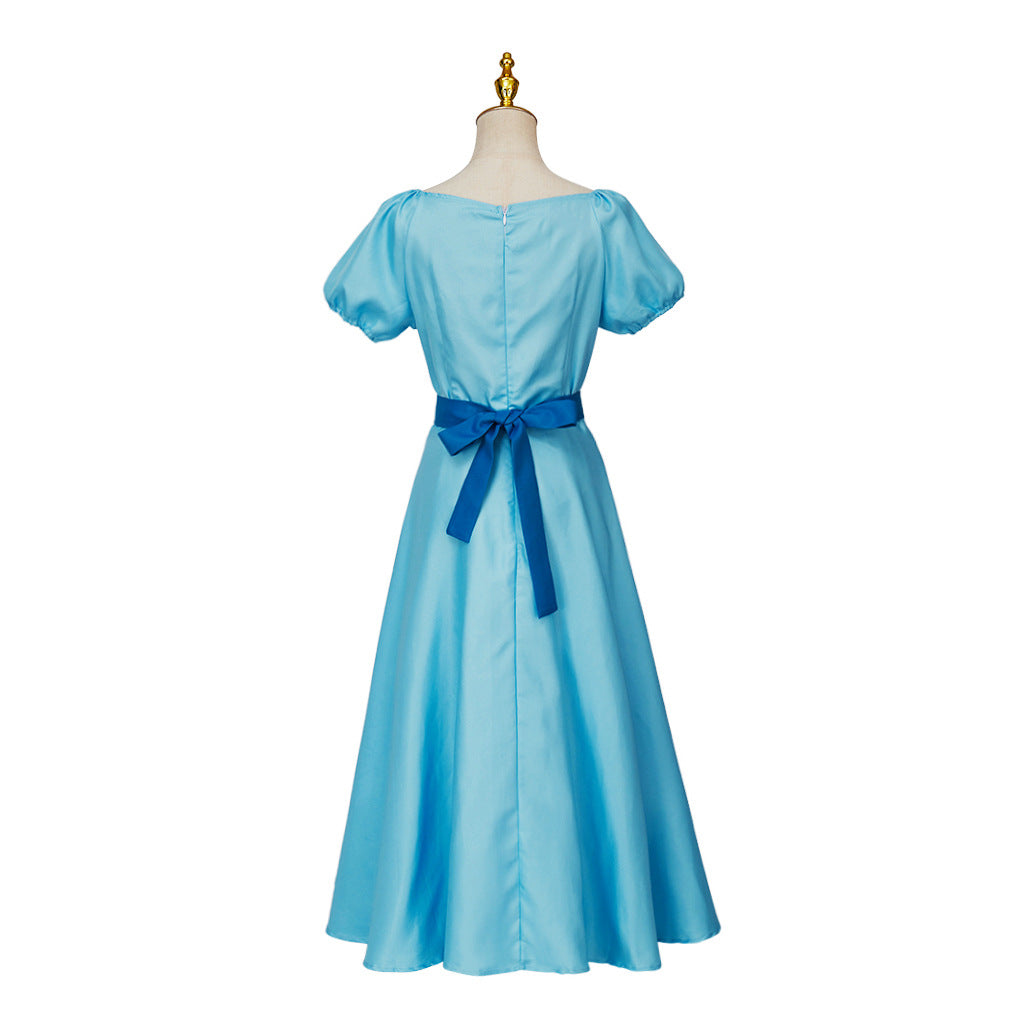 Peterpan Princess Wendy Halloween Cosplay Costume Long Dress Performance Costume