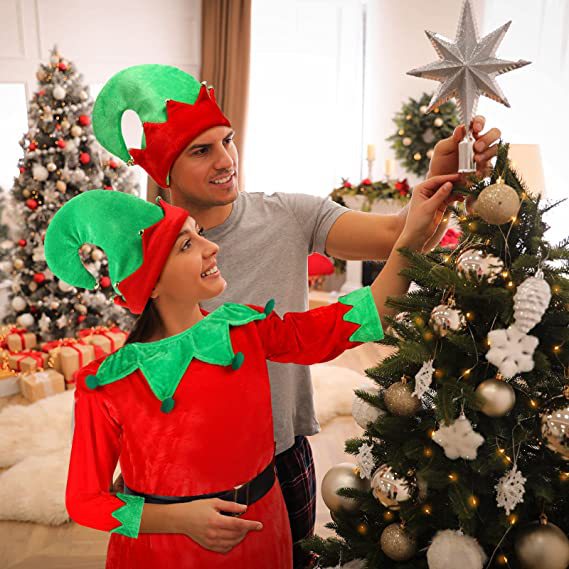 Christmas Elf Red Dress With Hood For Girls