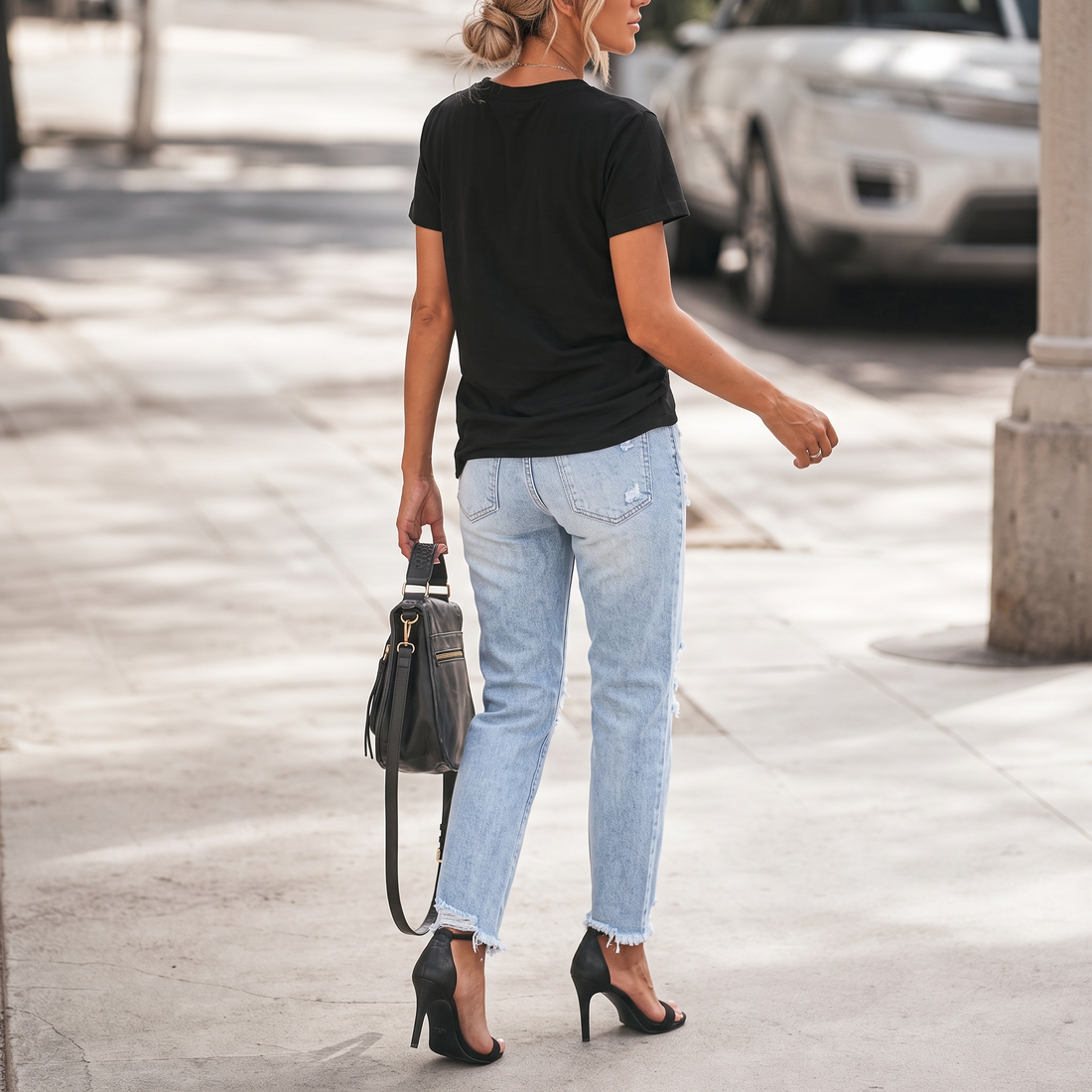 Distressed Ripped Denim Jeans