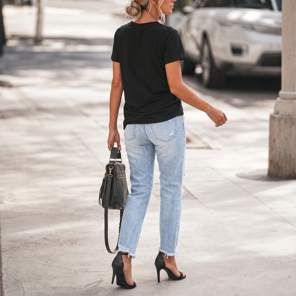 Distressed Ripped Denim Jeans