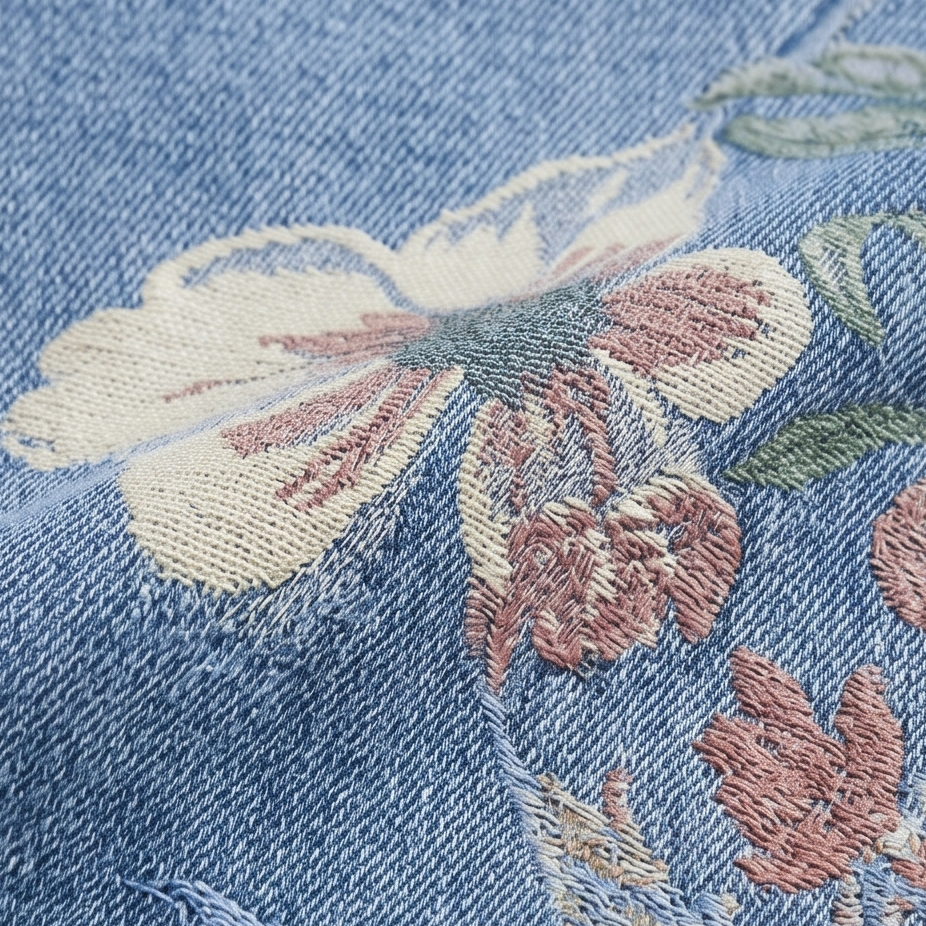 Women's Floral Print Wide-Leg Jeans
