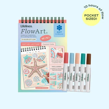 Lifelines FlowArt MINI Dot-By-Letter - Coastal Calm - Meditative Art