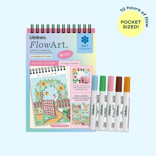 Lifelines FlowArt MINI Dot-By-Letter - Cottage Garden - Meditative Art