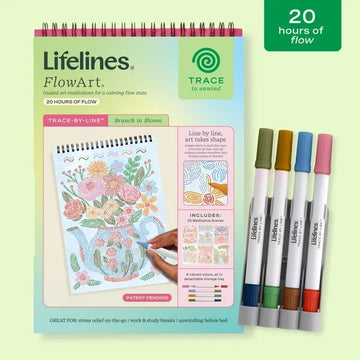 Lifelines FlowArt Trace-By-Line - Brunch In Bloom - Meditative Art