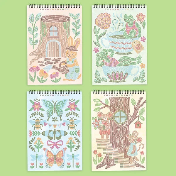 Lifelines FlowArt Trace-By-Line - Woodland Whimsy - Meditative Art