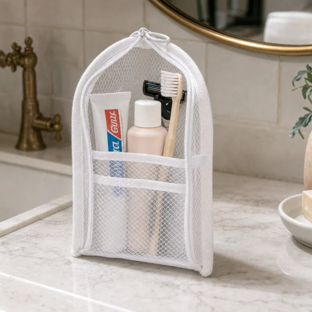 Foldable Mesh Travel Toiletry Organizer