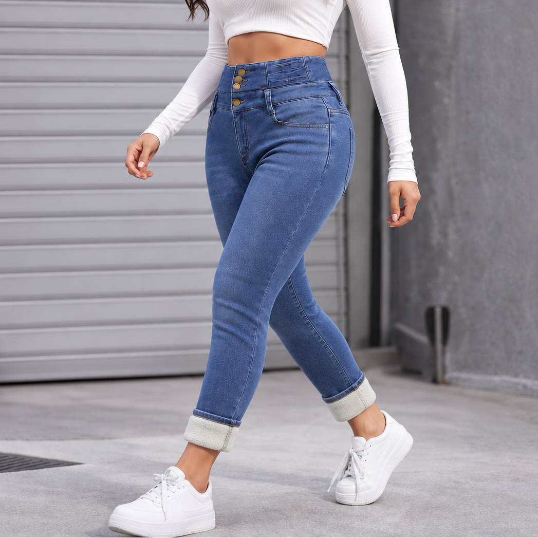 Lined High-Waisted Skinny Jeans