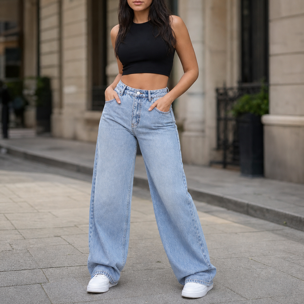 High-Rise Relaxed Straight-Leg Jeans