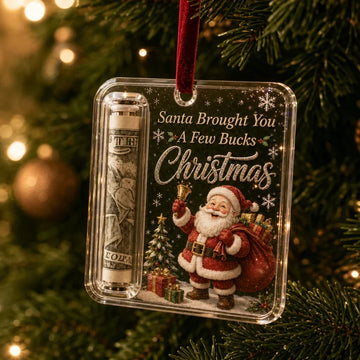 Clear Compartment Christmas Money Ornament