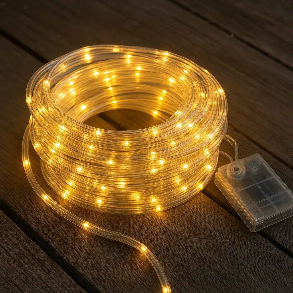 Solar PVC Tube Outdoor String Lights